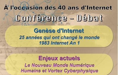 Affiche de la conférence-débat 40ans d'Internet
