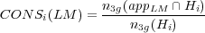 CON  Si(LM  ) = n3g(appLM-∩-Hi)
                  n3g(Hi)
